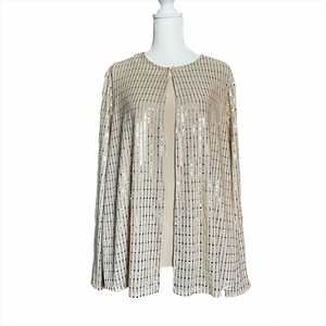 NWT - Anne Klein Sparkly Sequins Long Sleeve Knit Tops (Size: PXL)